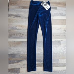 Killstar Hematite Velvet Leggings Women's XS Sapphire color NEW